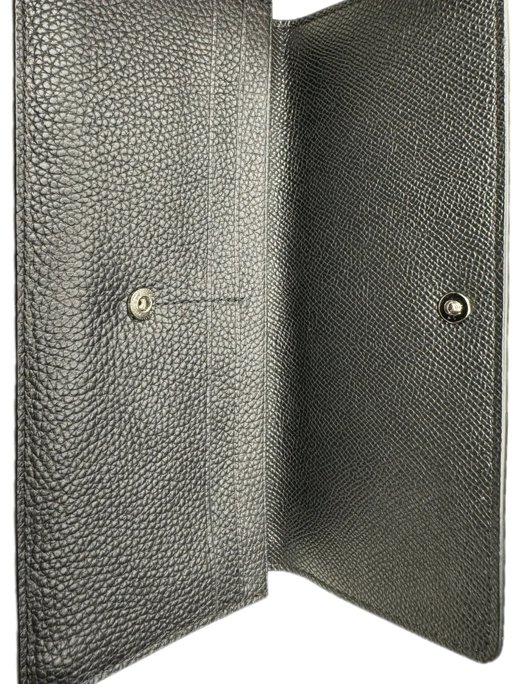 Coach Black Enamel Studded Full-Sized Leather Wallet